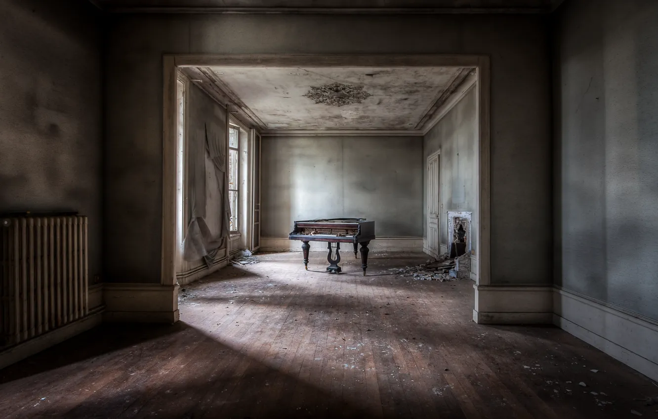 Фото обои музыка, комната, пианино