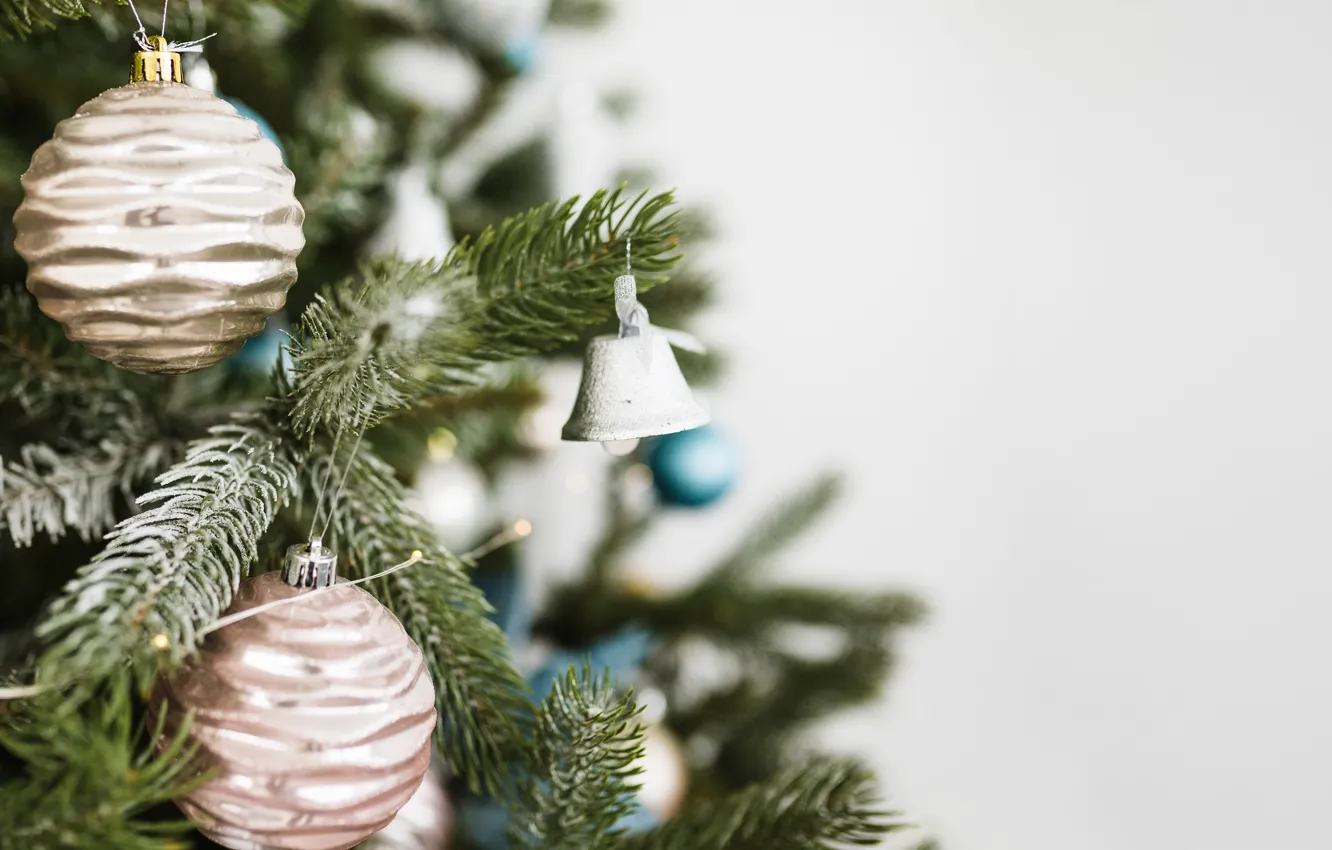 Фото обои украшения, шары, елка, Новый Год, Рождество, Christmas, balls, New Year