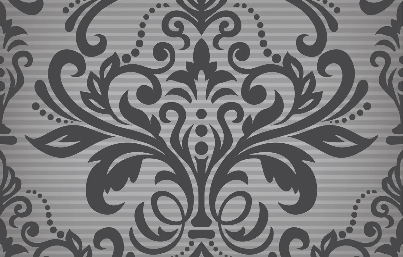 Фото обои серый, vector, черный, wallpaper, орнамент, vintage, patterns, seamless