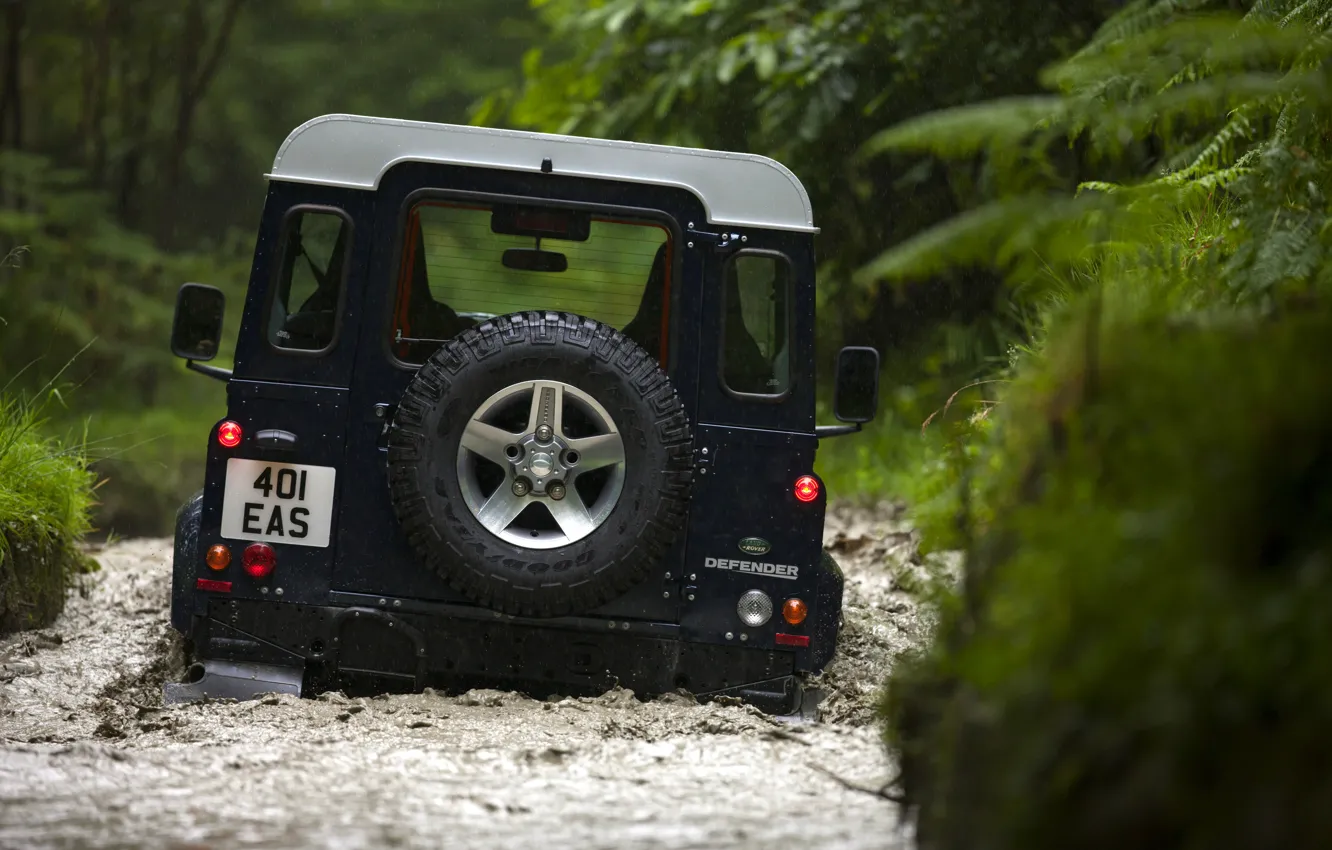 Фото обои сзади, Land Rover, Defender, 2013, Defender 90