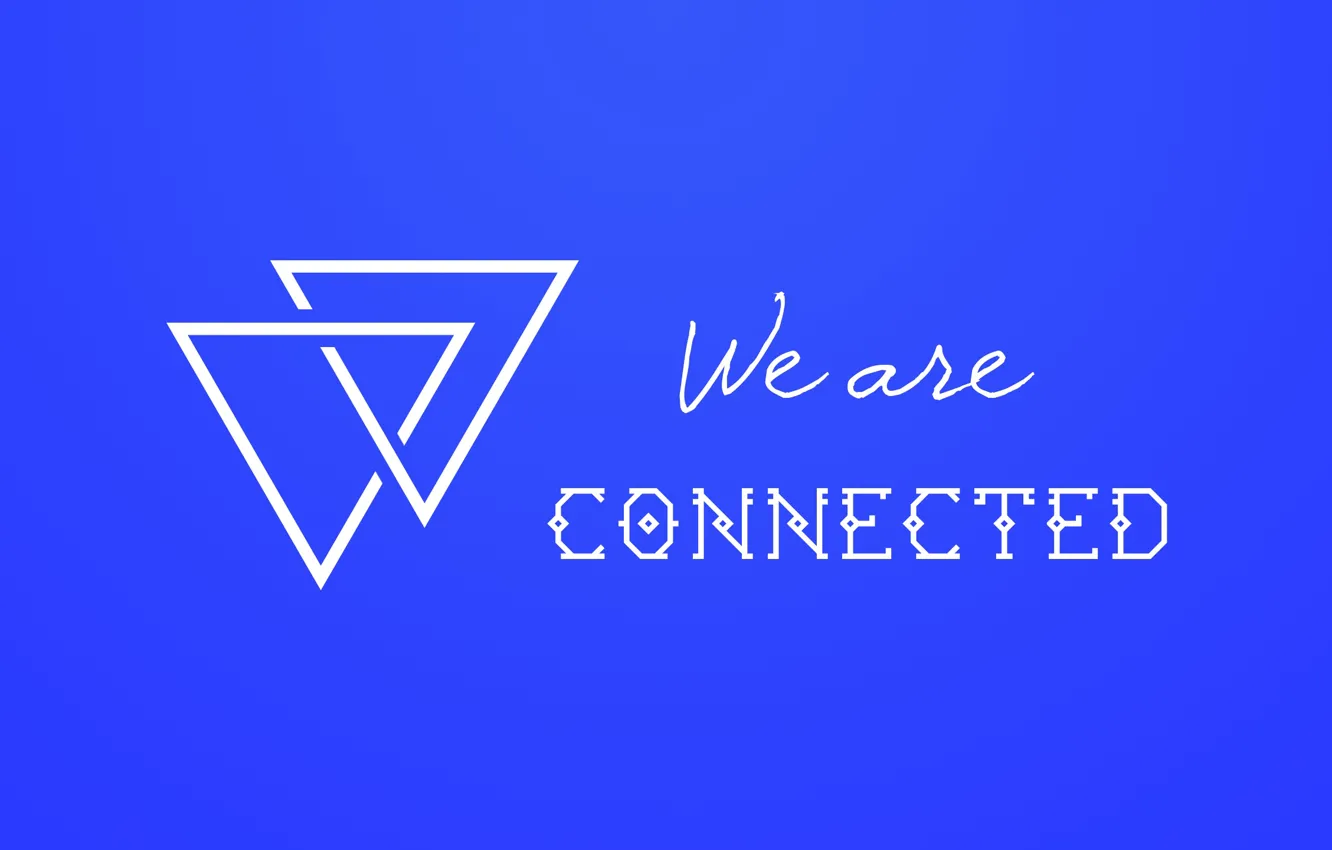 Фото обои синий, минимализм, треугольник