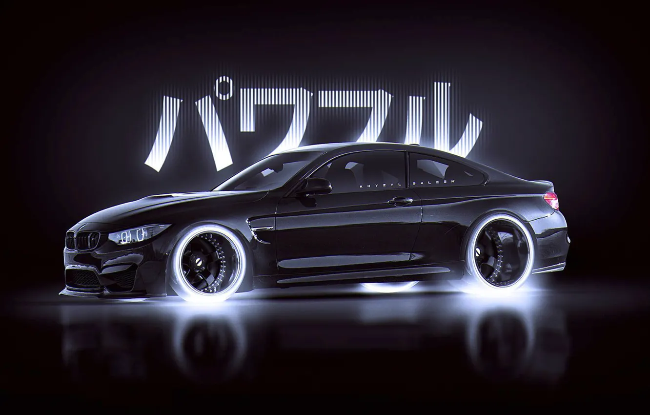 Фото обои BMW, Japan, Car, Black, Style, by Khyzyl Saleem, M4