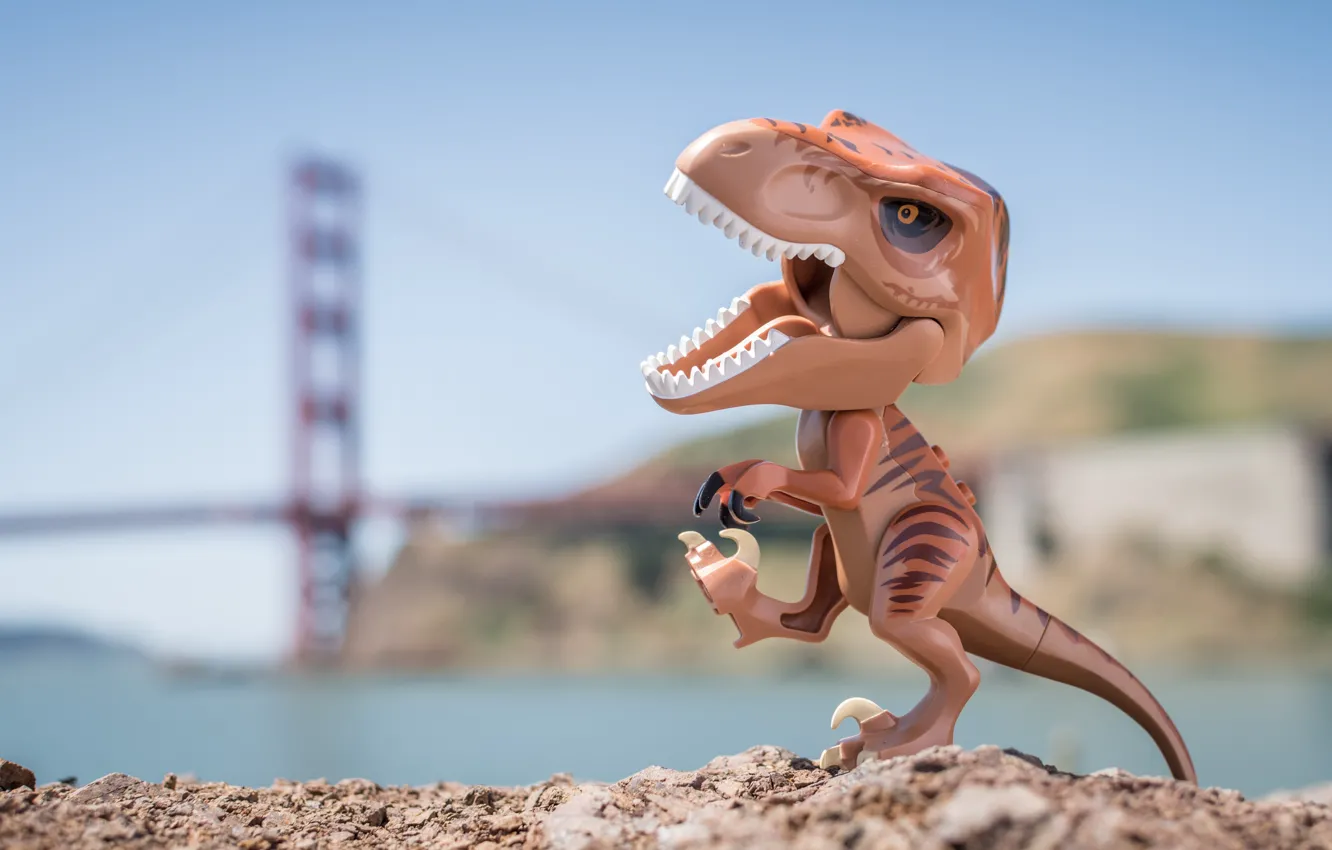 Фото обои фон, игрушка, динозавр, t-rex