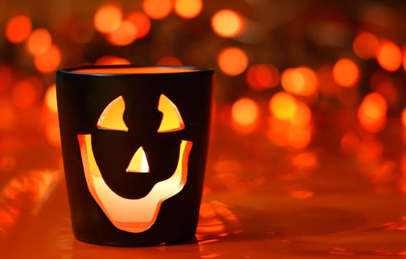 Фото обои красный, стакан, Halloween, Хеллоуин, смайлик
