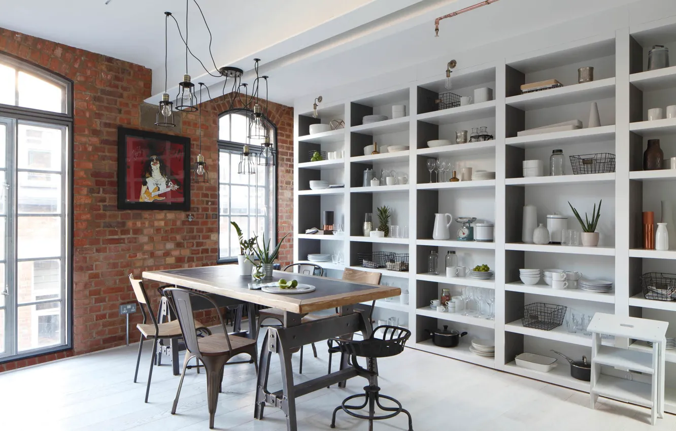 Фото обои интерьер, Нью Йорк, столовая, Soho Apartment