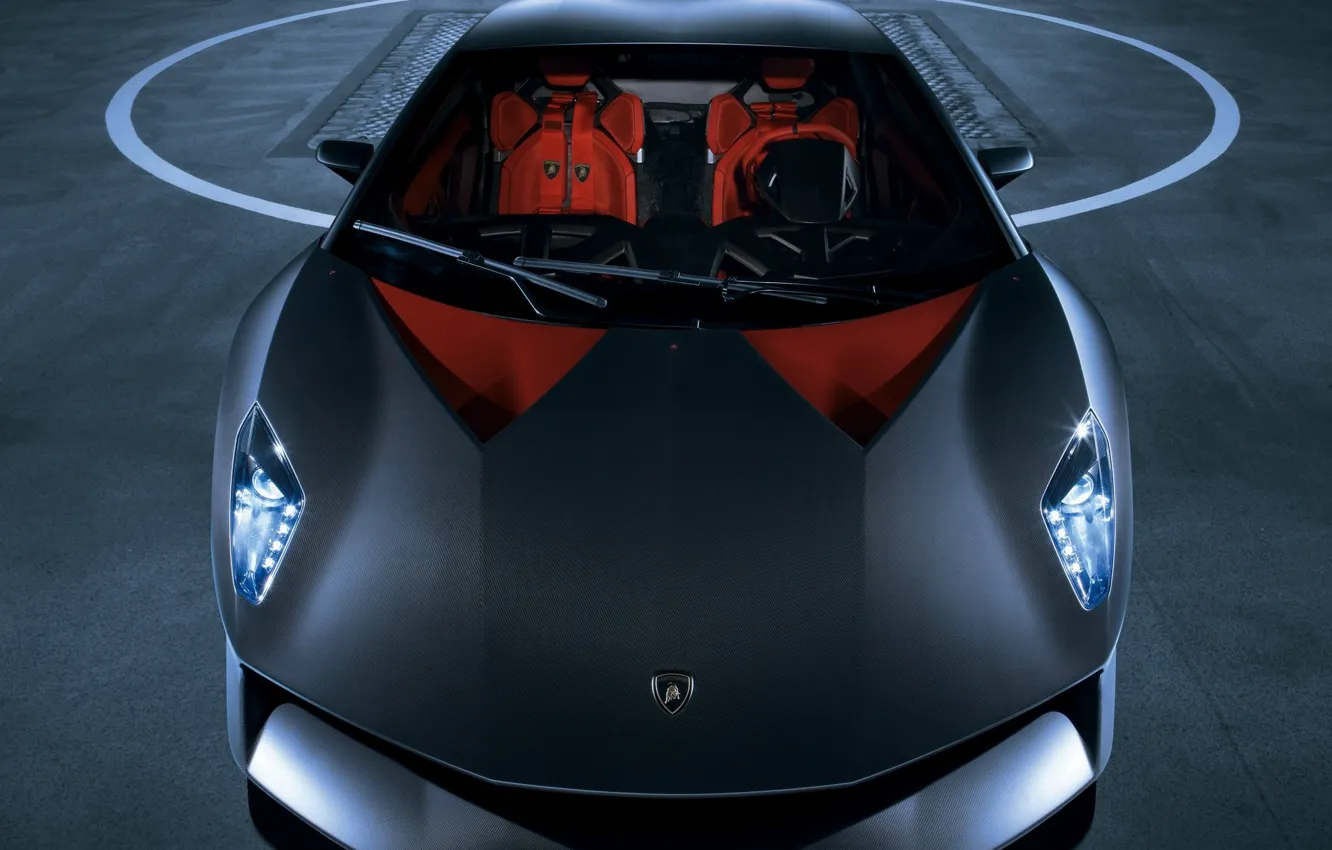 Фото обои Lamborghini, вид спереди, Lamborghini Sesto Elemento, Elemento, Sesto