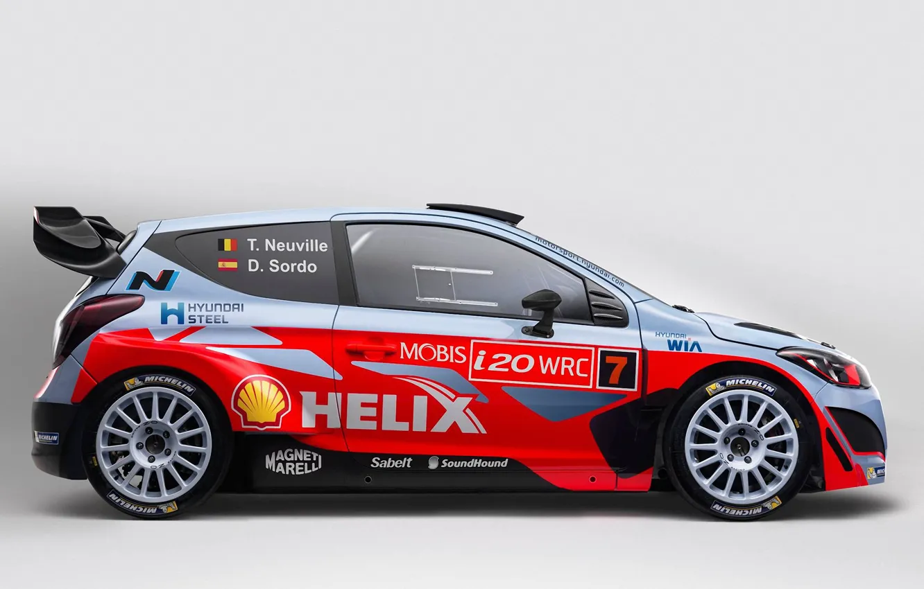 Фото обои Профиль, Hyundai, WRC, Rally, i20, 2015