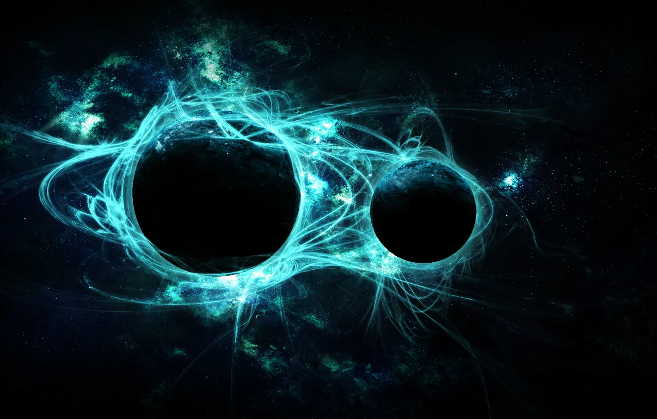 Фото обои lights, planets, sci fi