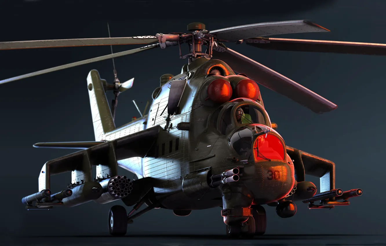 Фото обои арт, ОКБ М. Л. Миля, ГШ-30К, Роствертол, модернизированный вариант, 30-мм, ударный вертолёт, экспортный вариант