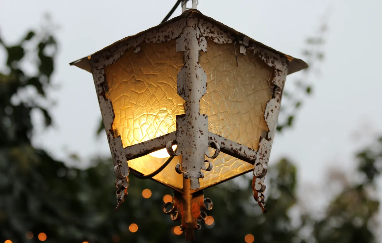 Фото обои свет, праздник, декоративный, старинный фонарь