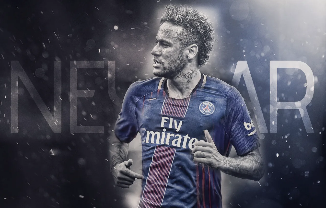 Фото обои wallpaper, sport, football, player, Neymar, Paris Saint-Germain