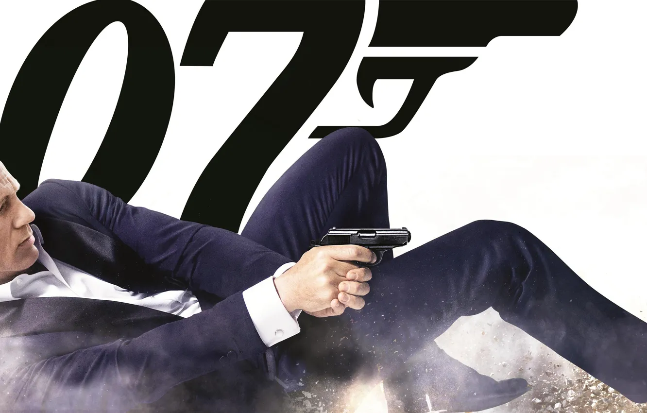 Фото обои пистолет, оружие, фильм, gun, агент, боевик, Daniel Craig, 007