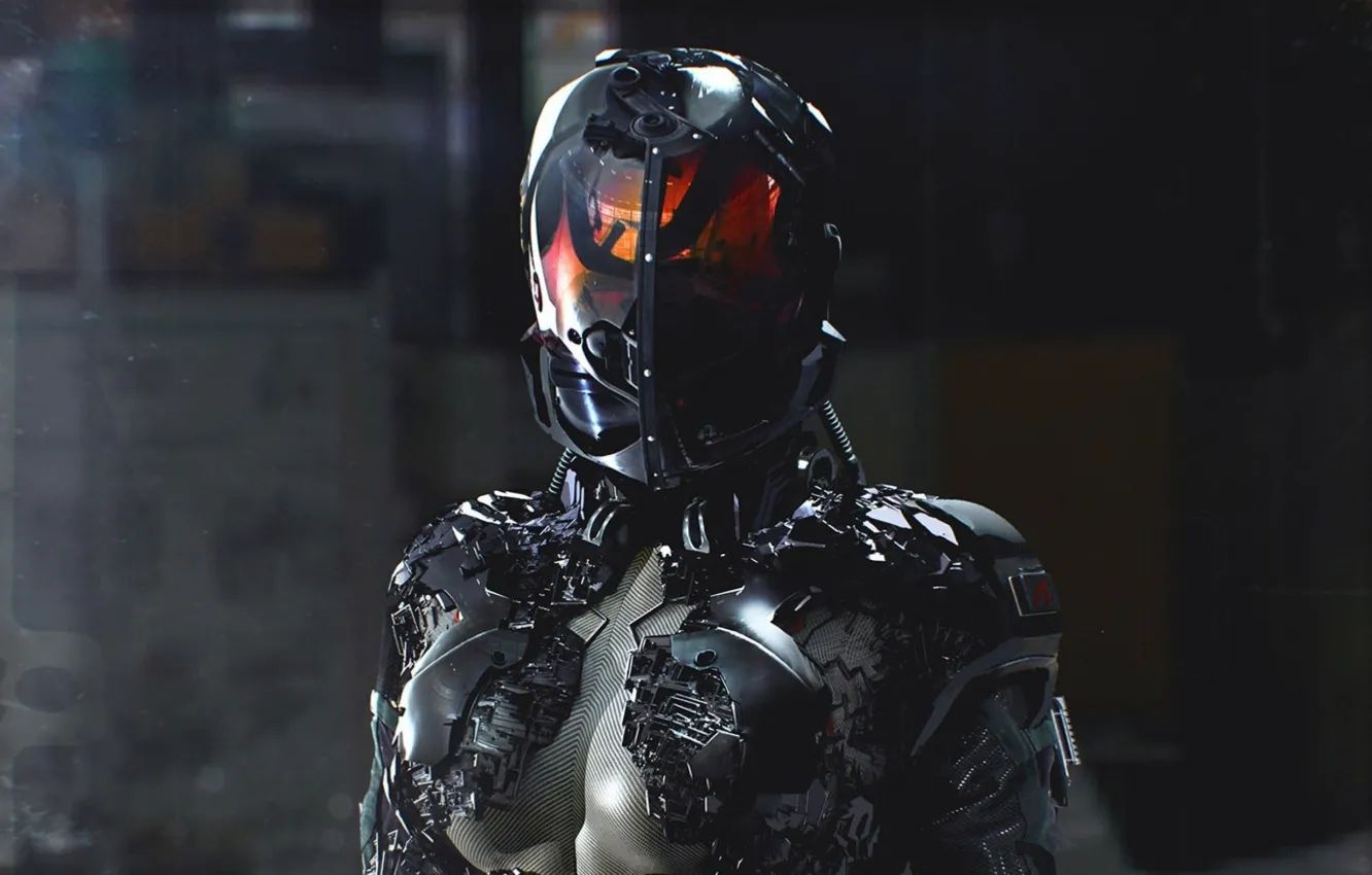 Фото обои скафандр, шлем, броня, защитный костюм, armor, helmet, armored suit, бронированный костюм