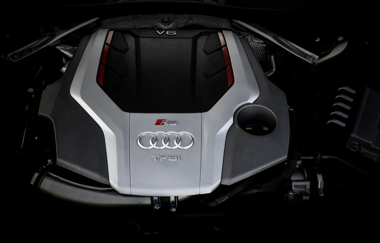Фото обои Audi, двигатель, TFSI, RS 5, 2020, V6 Biturbo, 450 л.с., RS5 Sportback