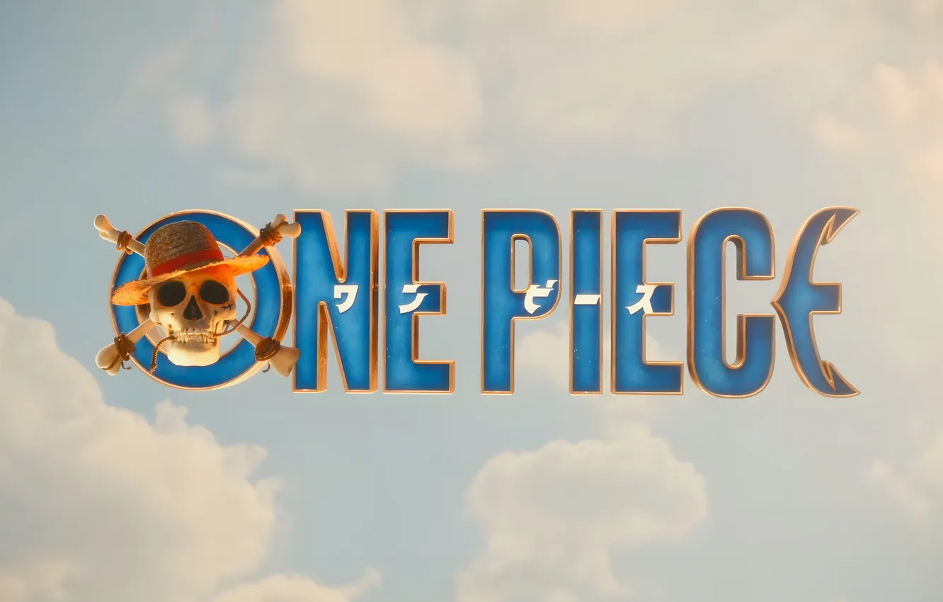 Фото обои cinema, skull, sky, hat, anime, cloud, one piece, movie