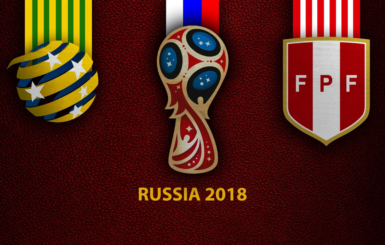 Фото обои wallpaper, sport, logo, football, FIFA World Cup, Russia 2018, Australia vs Peru