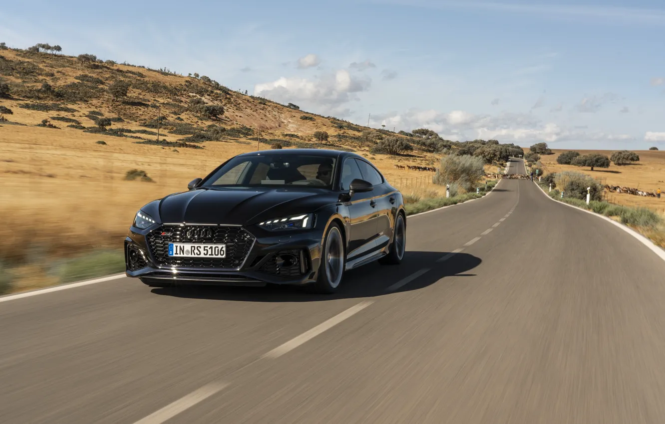 Фото обои Audi, road, RS5, drive, Audi RS 5 Sportback competition plus