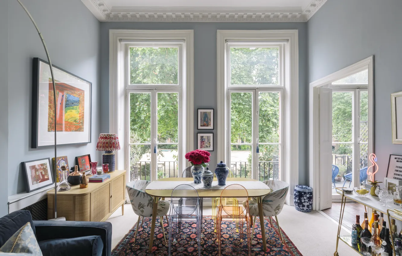 Фото обои дизайн, стиль, вилла, светлая комната, столовая, Home Interior, by Carina Raymond
