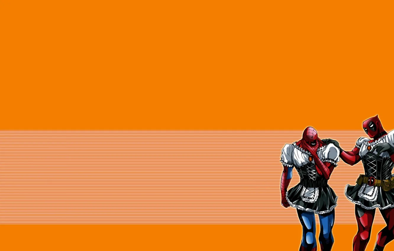 Фото обои красный, spider-man, Deadpool, Дэдпул, comics, Человек-паук, MARVEL, Питер Паркер