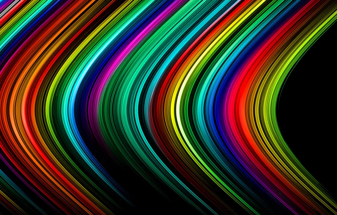 Фото обои лучи, свет, линии, полосы, обои, цвет, радуга
