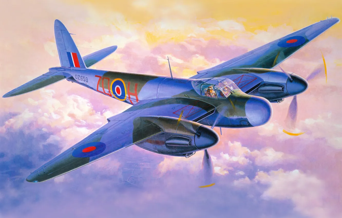 Фото обои ww2, raf, mosquito
