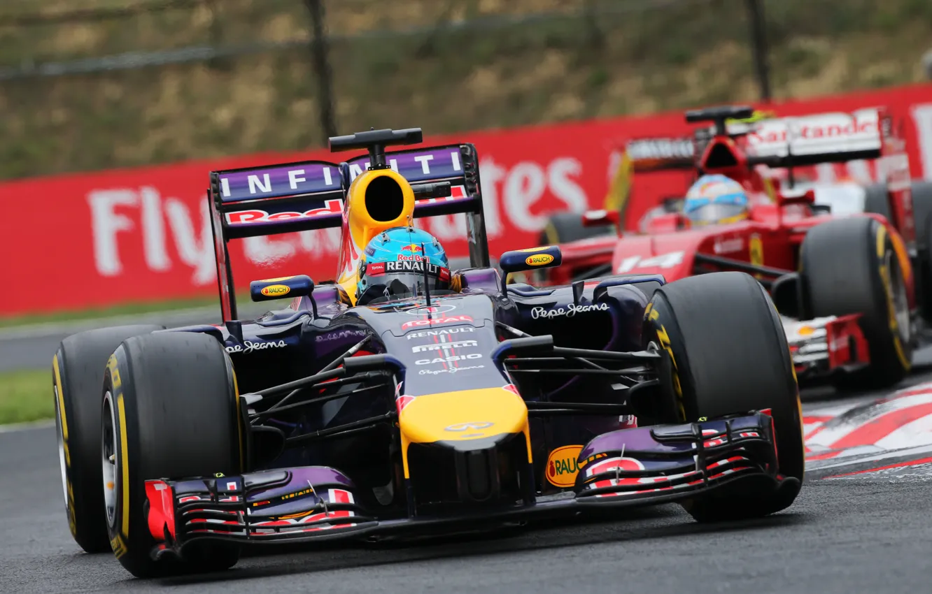 Фото обои Гонщик, Formula 1, Red Bull, Vettel, Чемпион, Sebastian, RB10