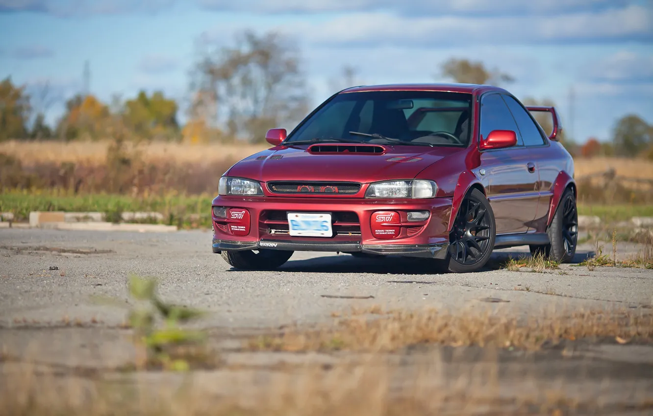 Фото обои turbo, red, wheels, subaru, black, japan, wrx, impreza