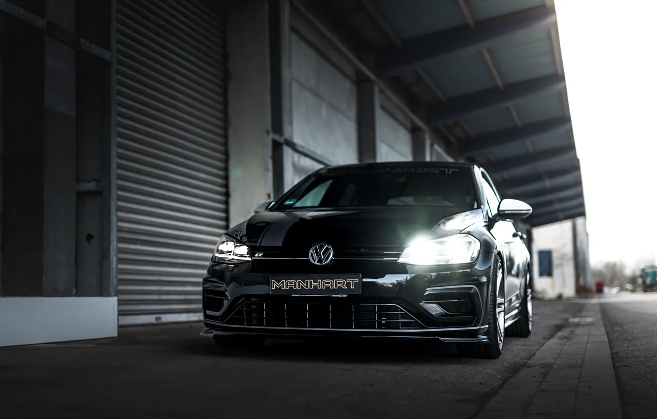 Фото обои Volkswagen, Front, Golf, Golf R, Face, Golf 7, Manhart, 2020