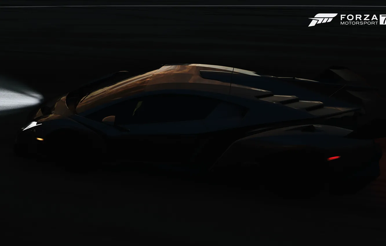 Фото обои HDR, Lamborghini, Night, Game, Veneno, Lamborghini Veneno, FM7, UHD