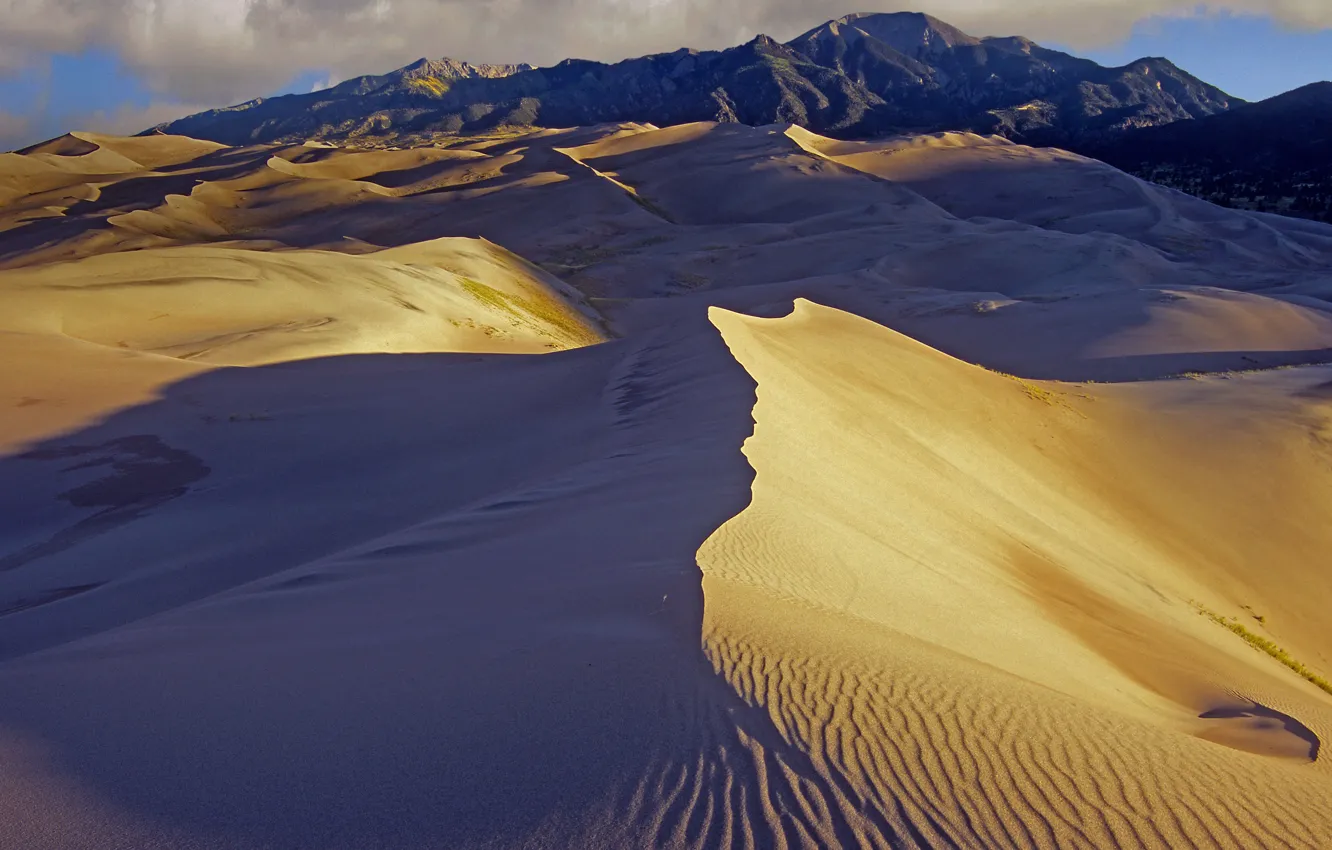 Фото обои горы, пустыня, дюны, Колорадо, США, Great Sand Dunes National Park and Preserve