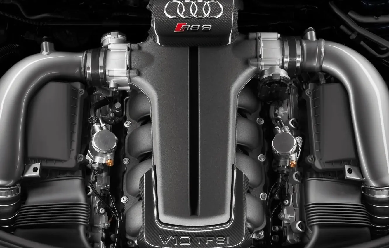 Фото обои Audi, двигатель, V10 TFSI