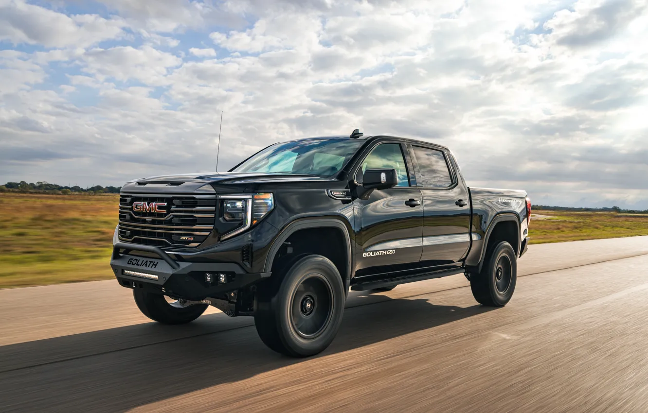 Фото обои GMC, экстерьер, Hennessey, Sierra, Off-Road, 2023, Goliath 650, GMC Sierra AT4