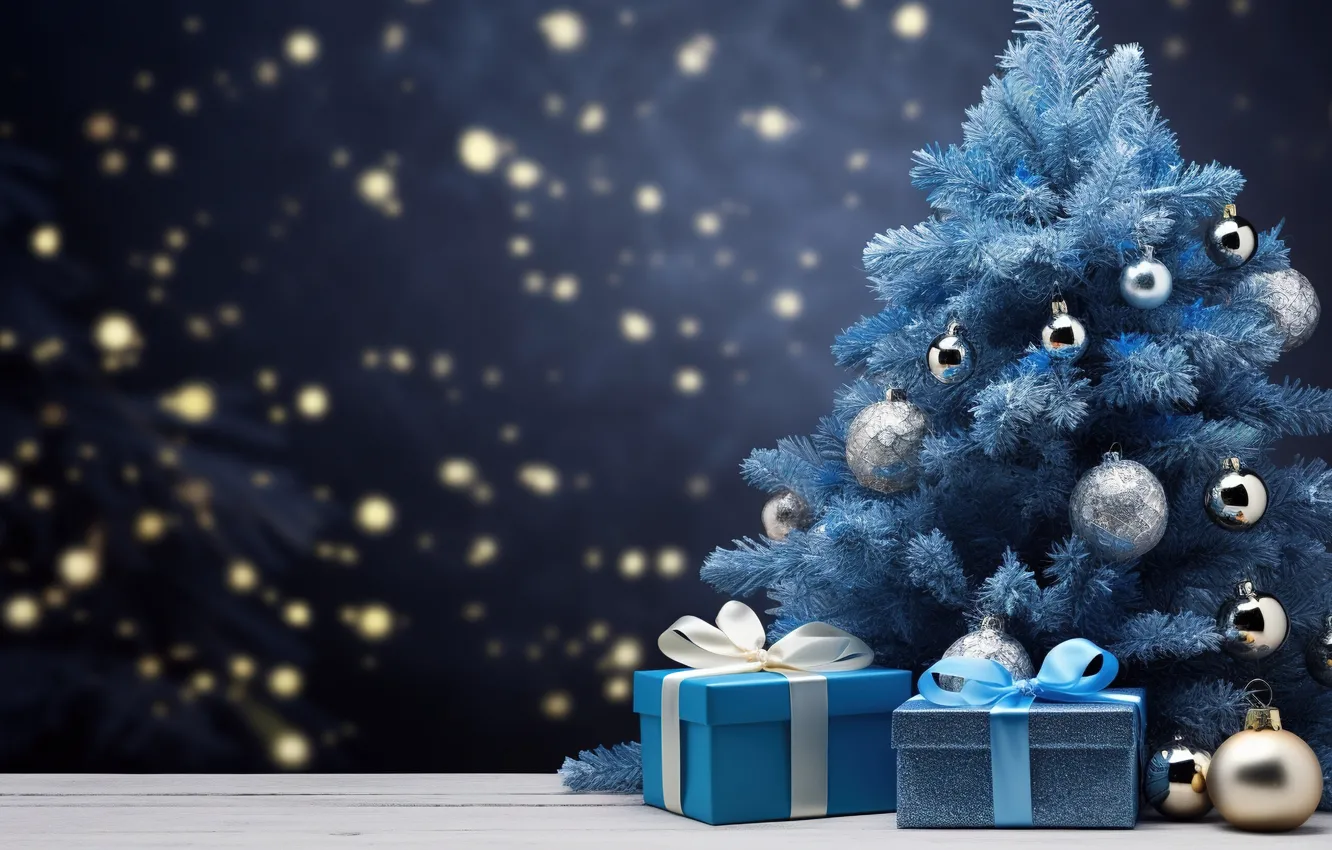 Фото обои украшения, шары, елка, Новый Год, Рождество, подарки, new year, happy
