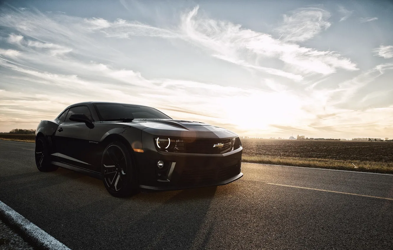 Chevrolet Camaro черная Эстетика