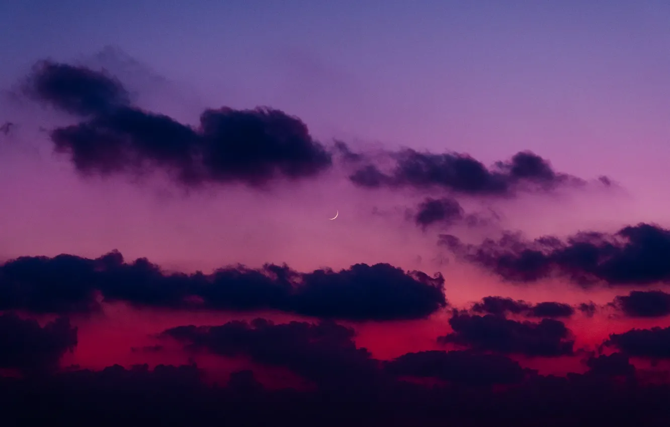 Фото обои небо, облака, сумерки