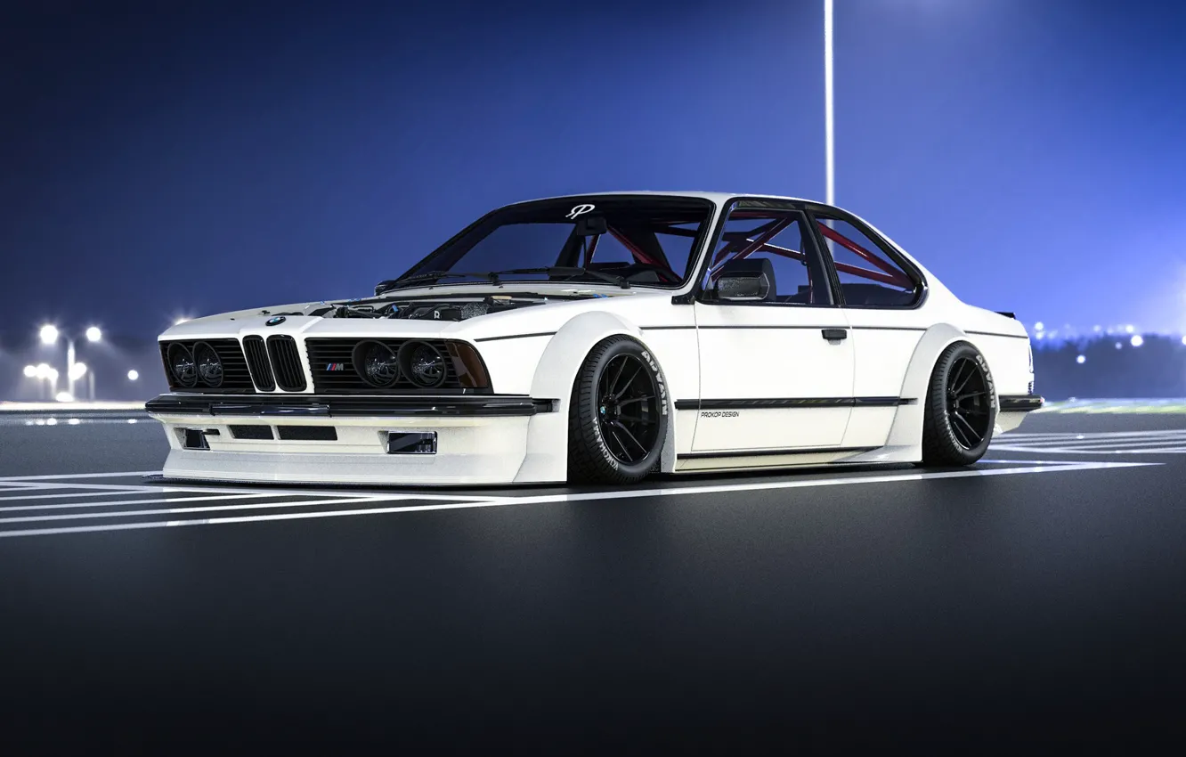 Фото обои Авто, Белый, BMW, Машина, BMW M6, Рендеринг, Concept Art, Transport & Vehicles