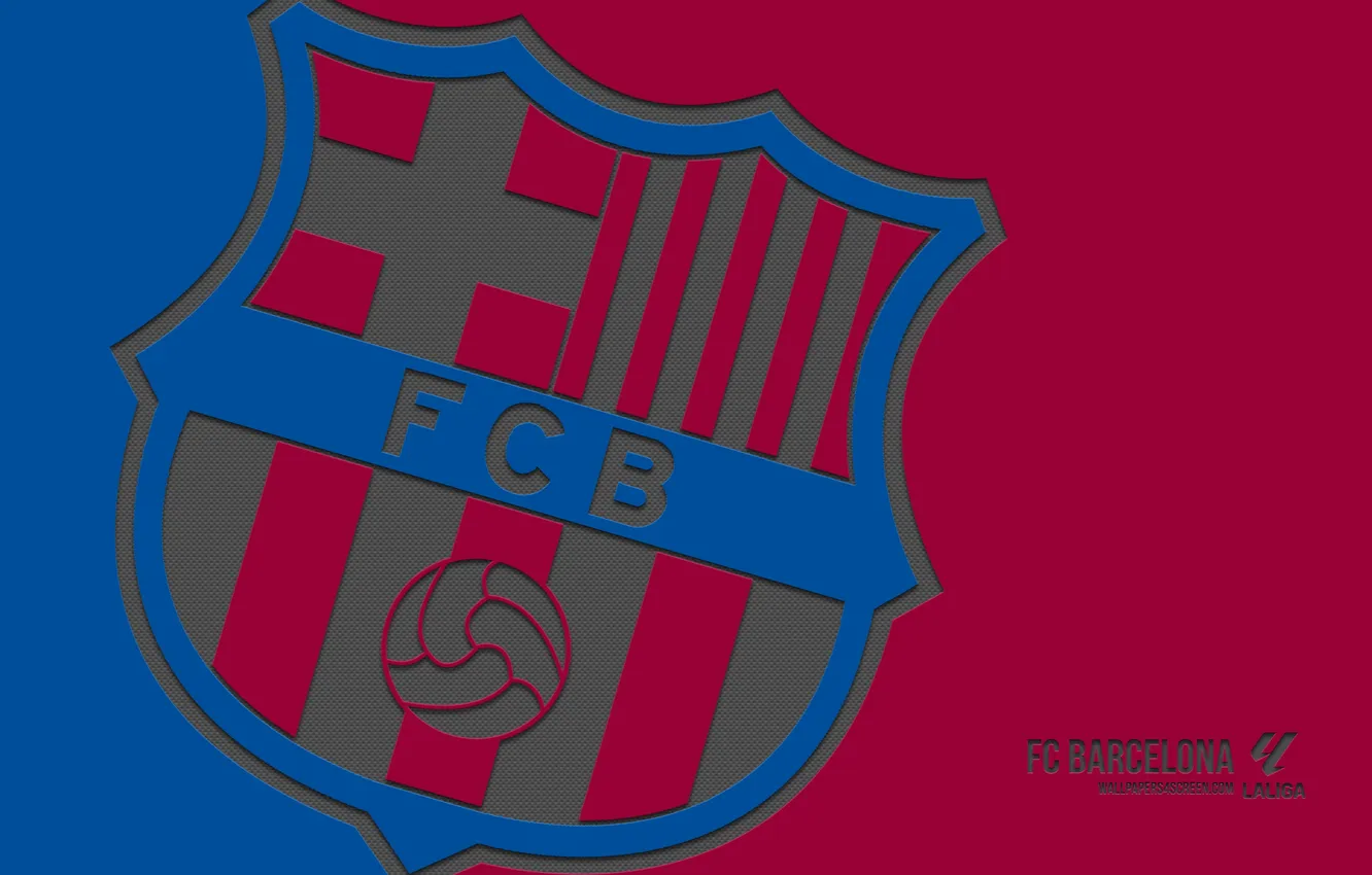 Фото обои Logo, Football, Barcelona, FCB, FC Barcelona, Barca, La Liga