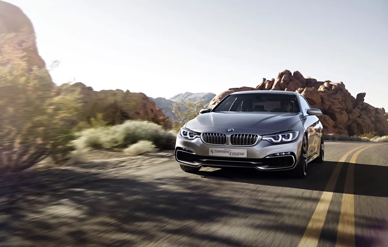 Фото обои Concept, BMW, Rock, Coupe, Style, Road, 2013, Silver