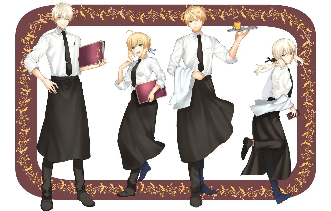 Фото обои Fate/Grand Order, Saber Alter, Saber (Fate/Prototype), Saber (Fate/stay night)