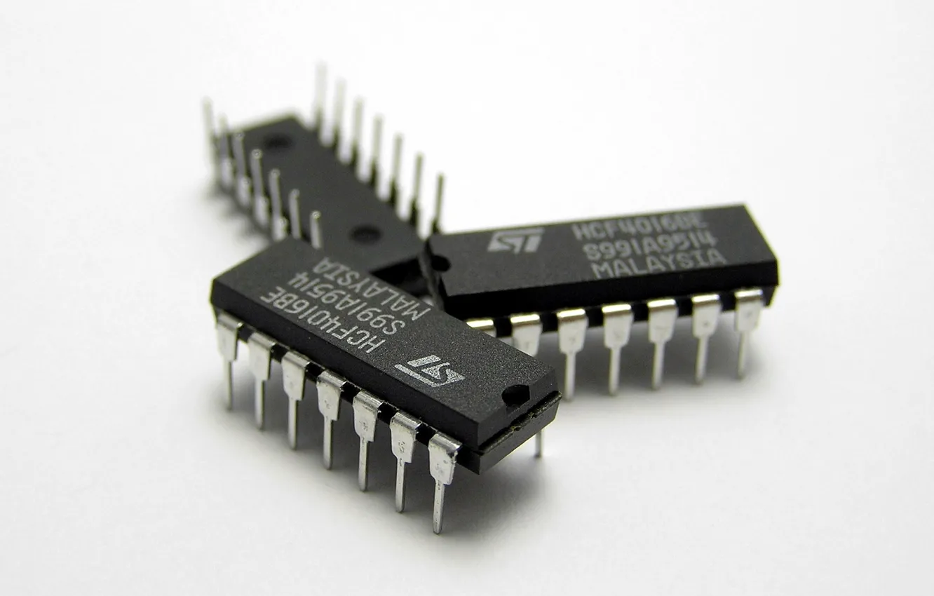 Фото обои микросхема, электроника, чип микросхема