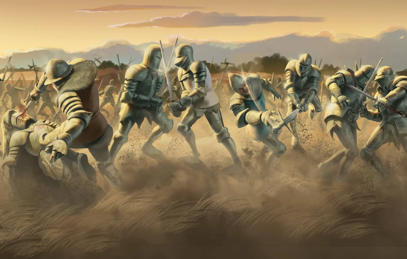 Фото обои battlefield, sword, armor, war, dead, ken, blade, death