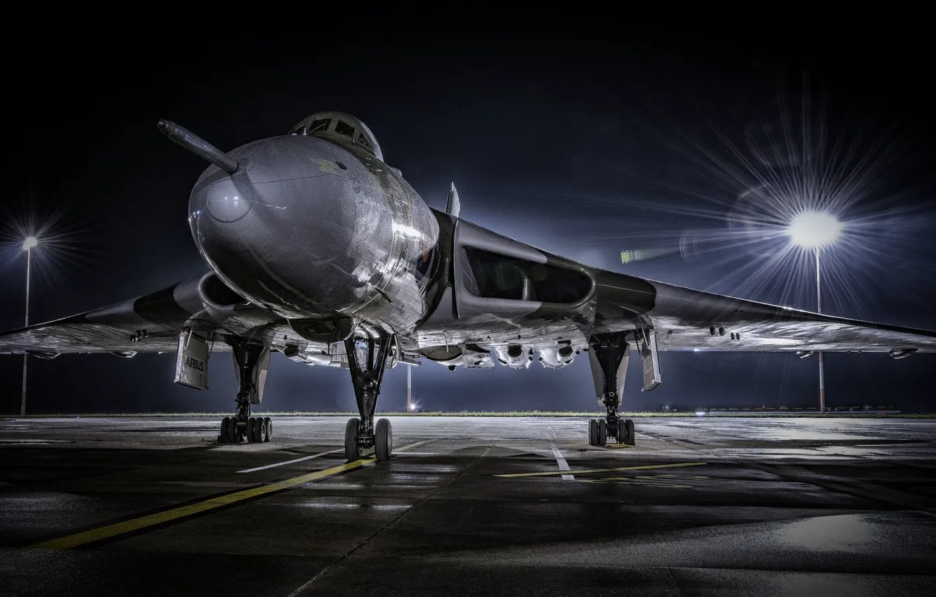 Фото обои свет, авиация, ночь, освещение, боевой самолёт, крылатая машина