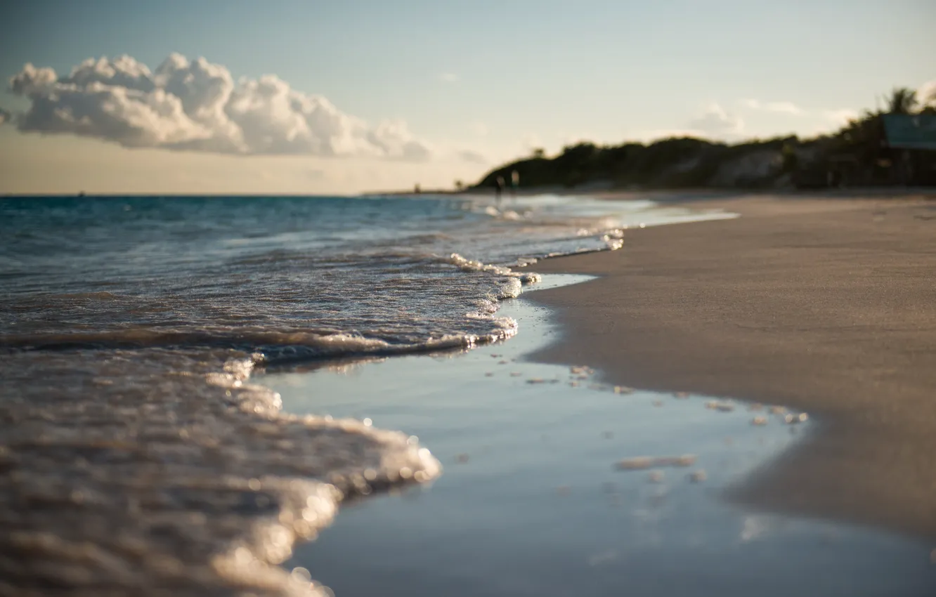 Фото обои песок, макро, весна, прибой, Anguilla