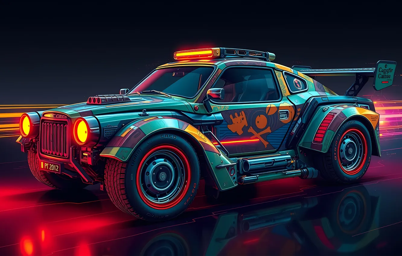 Фото обои prototype, machine, neon