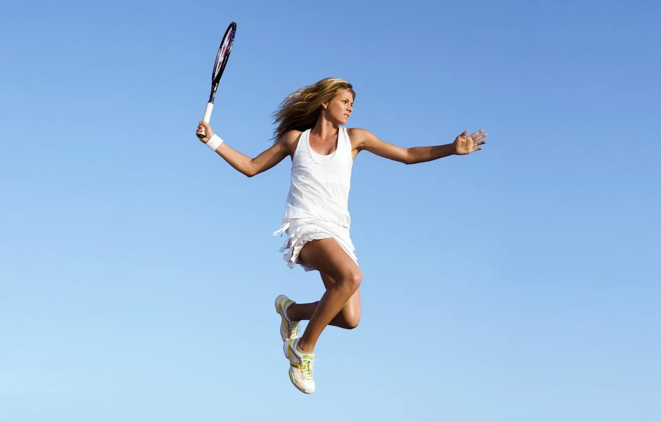 Фото обои прыжок, теннис, мария кириленко