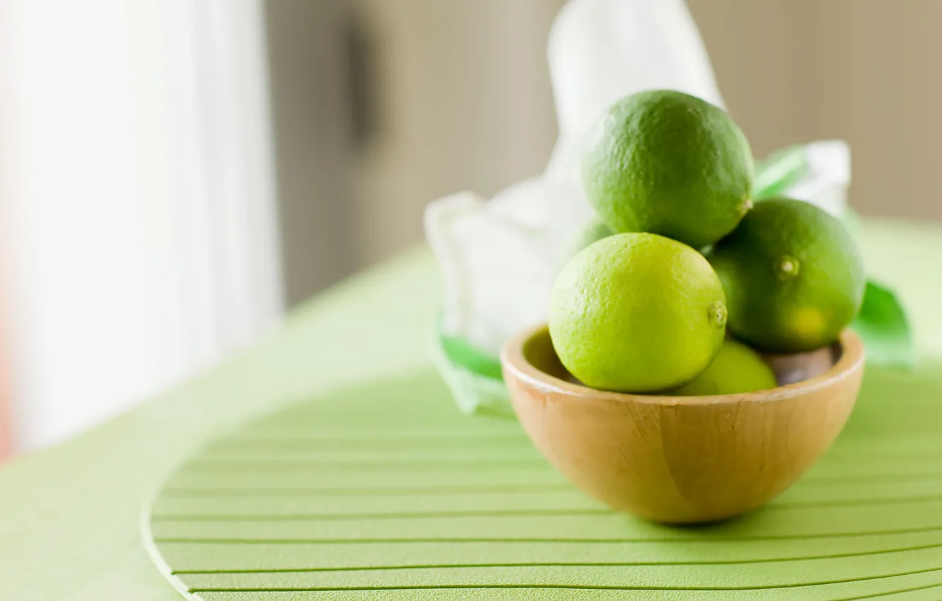 Фото обои зеленый, фон, обои, еда, фрукт, лайм, wallpaper, широкоформатные