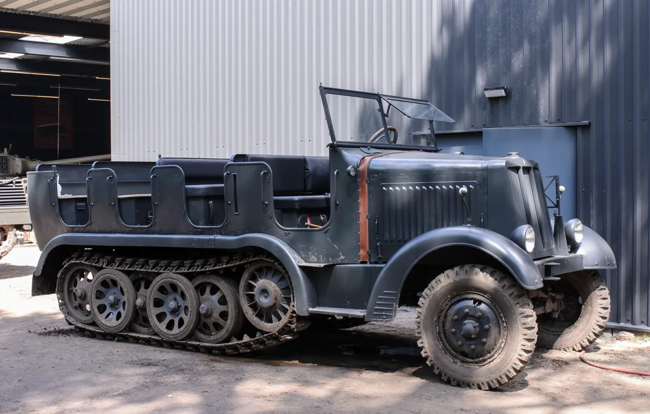 Фото обои тягач, артиллерийский, полугусеничный, Sd Kfz 6