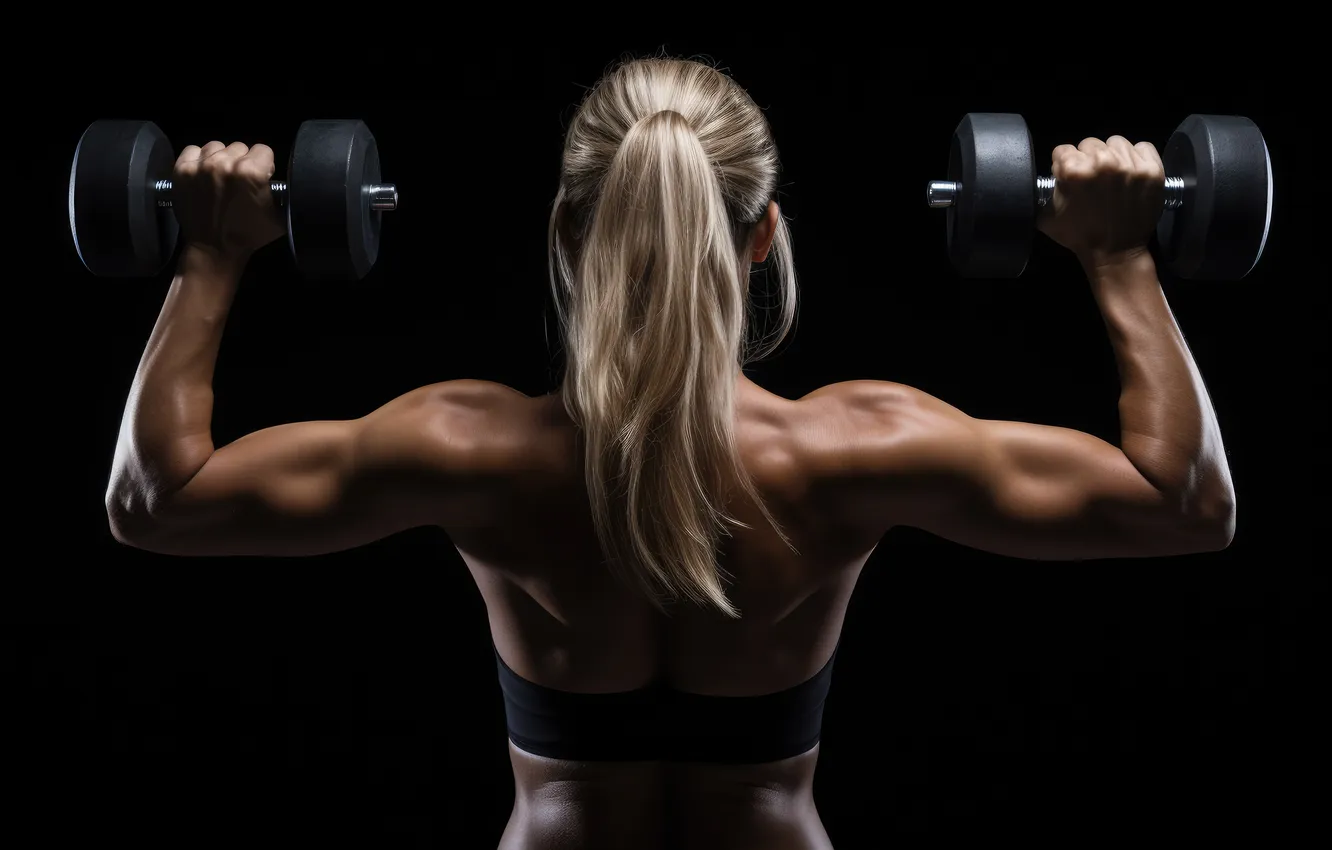 Фото обои blonde, workout, fitness