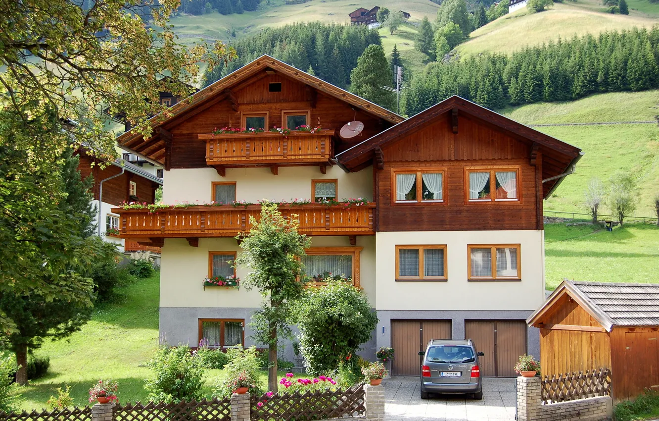 Фото обои город, дом, фото, Австрия, особняк, Tirol, Sankt Jakob in Defereggen