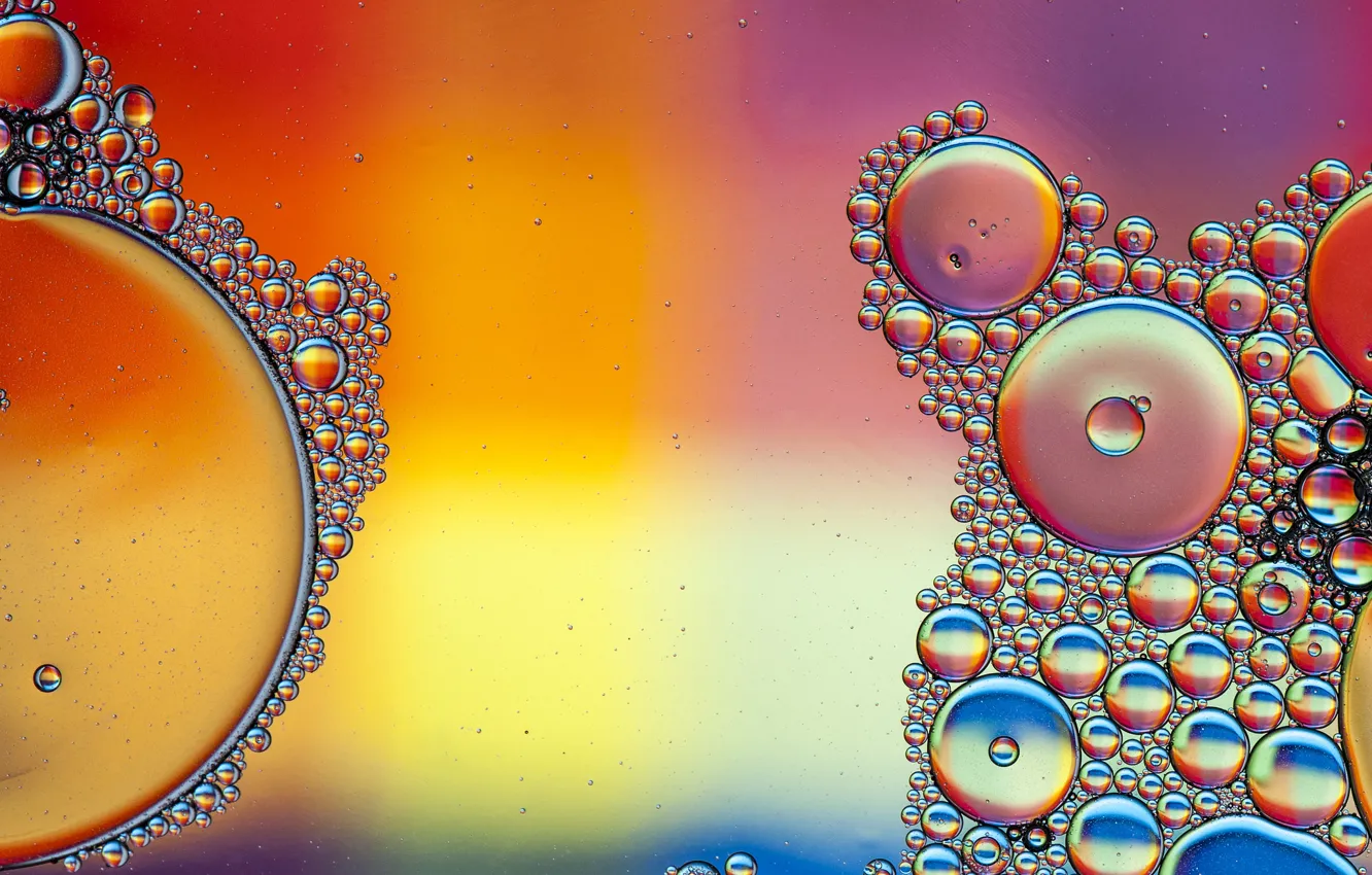 Фото обои пена, вода, пузырьки, масло, шарик, воздух, объем